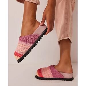 Free People Women's Milo Everyday Pastel Woven Boho Mules Size 9